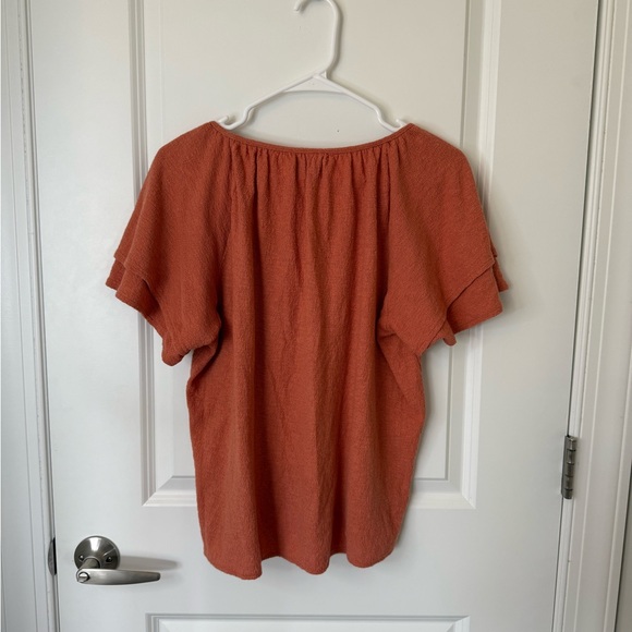 Madewell Texture and Thread Rust Blouse - Picture 9 of 9